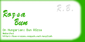 rozsa bun business card